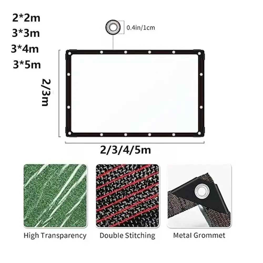 Snowproof Waterproof Tarpaulin Waterproof Wind-Resistant Transparent Rain Cover Dust-proof Foldable Rainproof Cloth