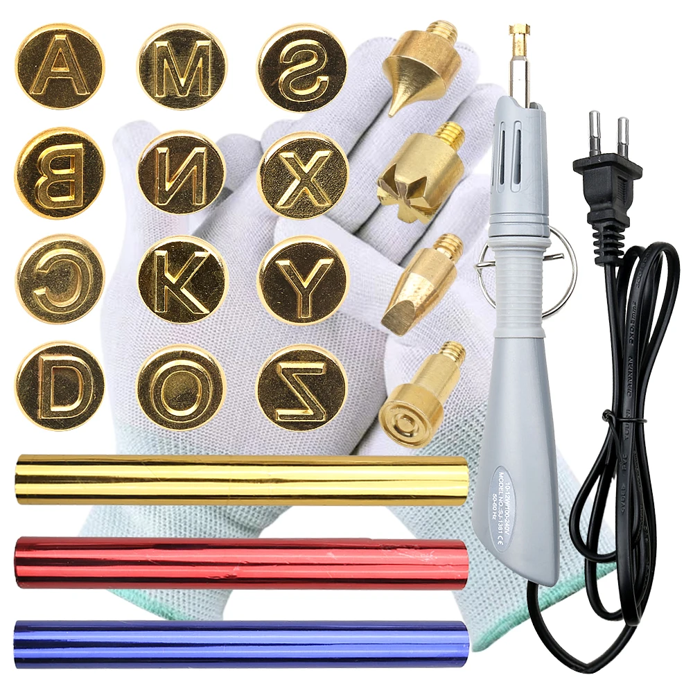 Hot Stamping Applicator Kit EU Plug US Adapter Writing Painting on Paper DIY Wood Crafts Personal Signature