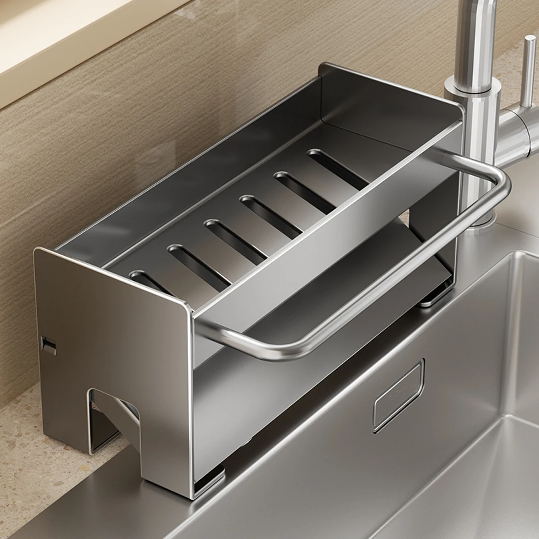 Kitchen Sink Stand Sponge Holder Dish Drainer Organizers Storage Accessories Shelf Storage Organizer Dish Drying Rack Gadgets - 6