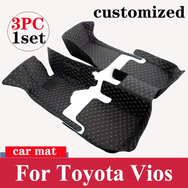 

Car Mats For Toyota Vios Belta Yaris Sedan Limo XP90 2008~2012 Auto Carpet Rugs Leather Mat Waterproof Floor Pad Car Accessories
