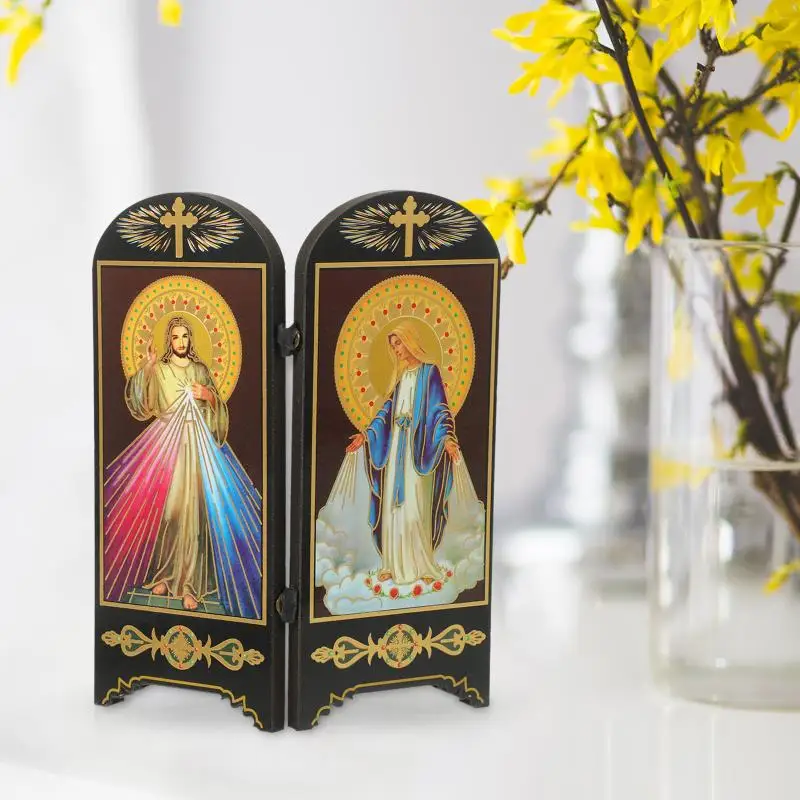 Description Picture 6 of itemBible Blessed Virgin Mary Statue Our Lady Grace Figurine Catholic Holy Family Jesus Standing Statues Ative Mary Figurine