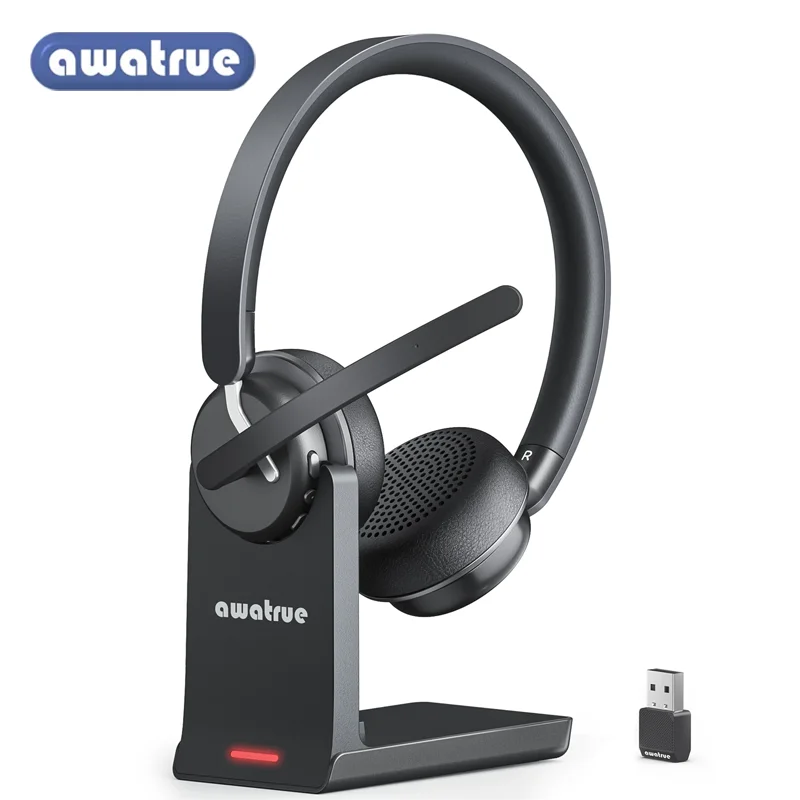 AWATRUE EH11 Wireless Bluetooth Headset with AI Noise