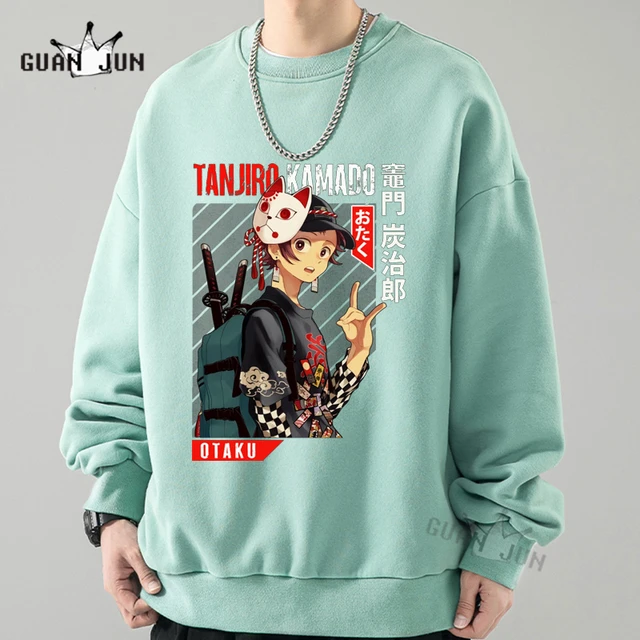 Anime Hoodie Demon Slayer Tanjiro Kamado Sweatshirts Women's Harajuku  Pullovers Long Sleeve Loose Streetwear Men Hoodie
