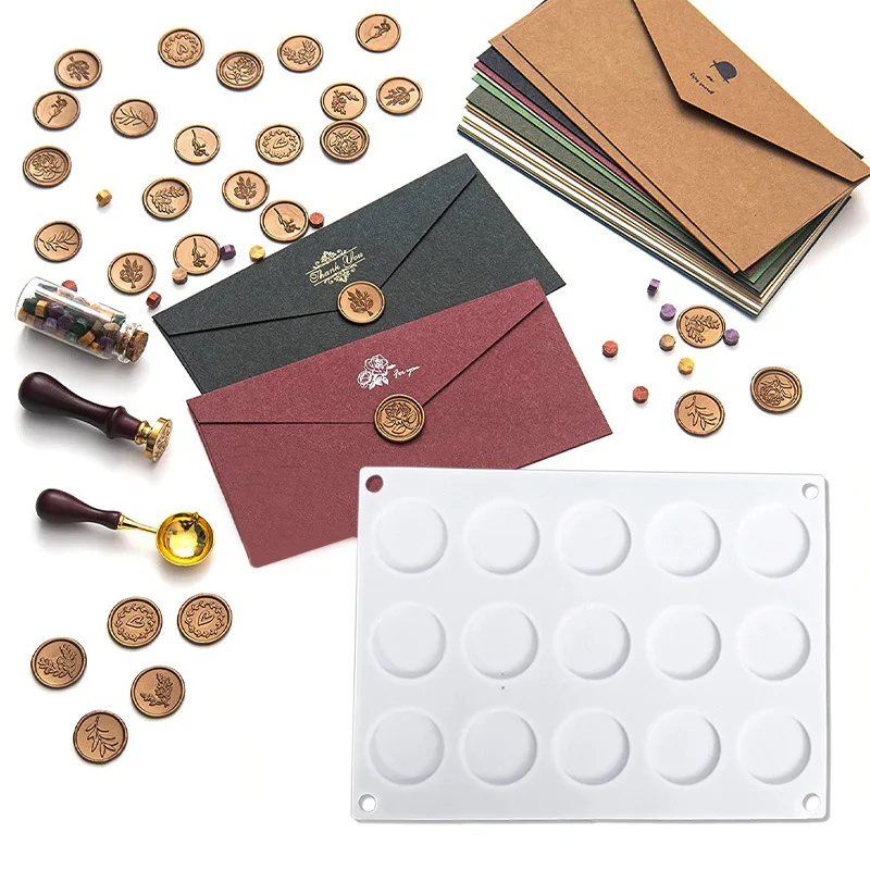 Silicone Pad/Wax Stamp Pad 15 Pore Wax Seal Stamp Mold Silicone Mold