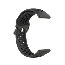 Vibrant Silicone Wristband for 20mm Width (Black)