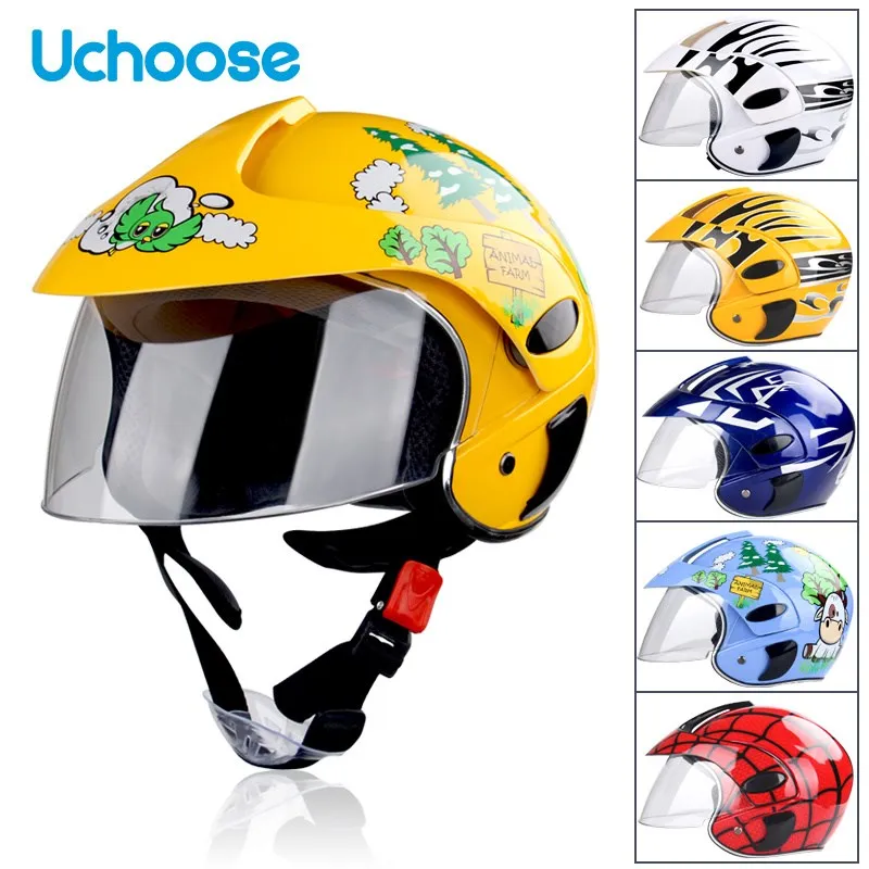 

Children's Motorcycle Helmet Motos Protective Carton Safety Helmets For Kids 3~9 Years Old Child Motocross Scooter Sports Helmet