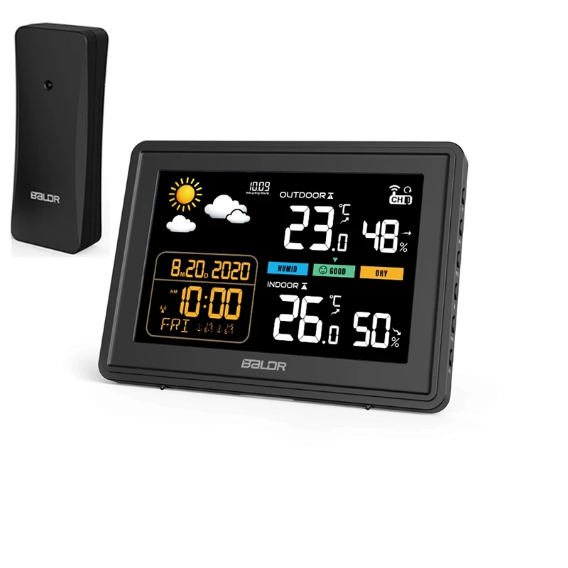 Метеостанция-брендовая-беспроводная-домашняя-цифровой-измеритель-температуры-и-влажности-с-будильником-барометром-датчиком-прогноза-и-подсветкой