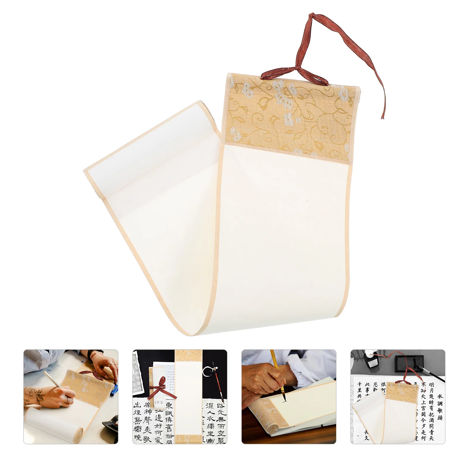 

Rice Paper Scroll Office Decor Vintage Calligraphy and Painting Chinese Blank The Fabric