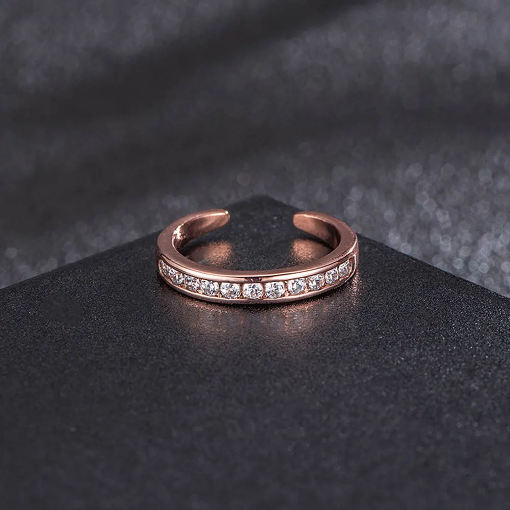 Simple Alloy Crystal Foot Ring Adjustable Opening Toe Ring for Women Girl Summer Beach Vacation Jewelry Finger,opening ring,adjustable rings,finger ring