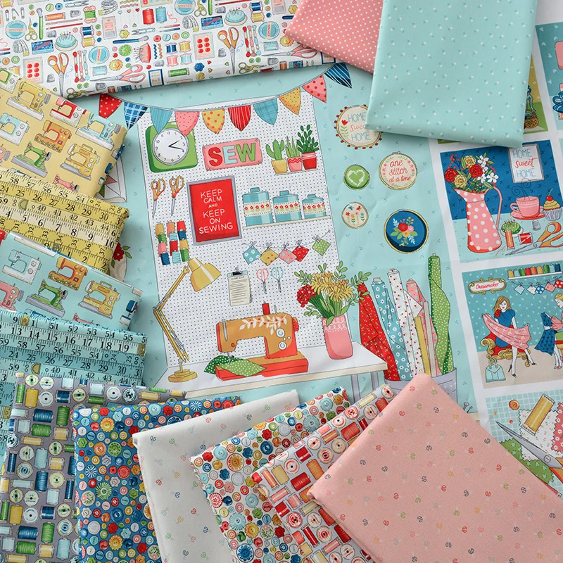 145x50cmHomeSmallFlowerDotCottonFabricMakingBedSheetPrinting