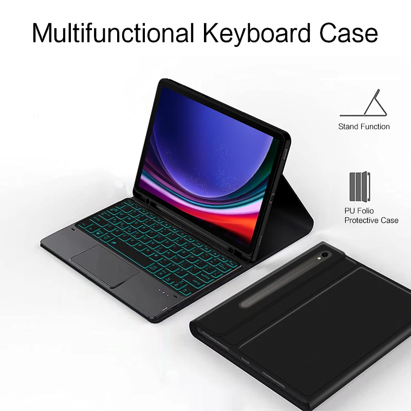 Magic Keyboard Case for Tablets - Premium Protective Cover with Built-in Keyboard