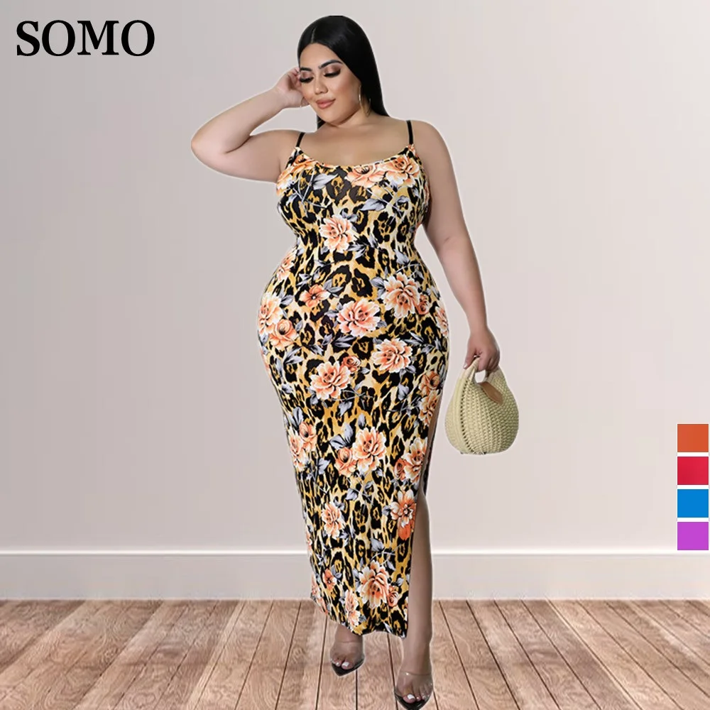 

Сексуальная летняя одежда для вечеринки, женская одежда большого размера, платья на бретельках, Модное Длинное Платье с принтом, оптовая продажа, Прямая поставка