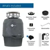 InSinkErator EVOLUTION 0.75HP 3/4 HP, Advanced Series EZ Connect Continuous Feed Food Waste Garbage Disposal, Gray 1
