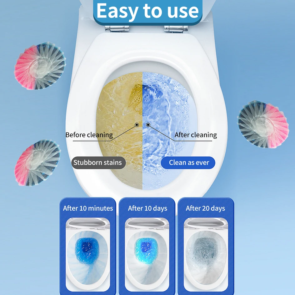 2/4/6pcs Multifunctional Effervescent Toilet Cleaner Kitchen Cleaning Tablets Car Window Cleaner Home Cleaning Accessories