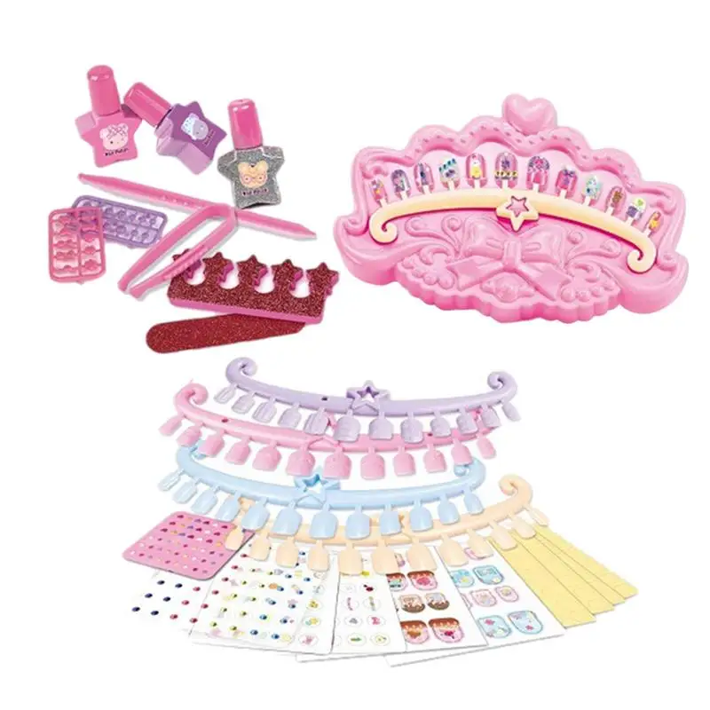 

Nail Toys For Girls Nail Kit For Teens Nail Art Set Kids Kid Nail Stickers Kid Fake Nails Nail Wraps For KidsSafe And Washable