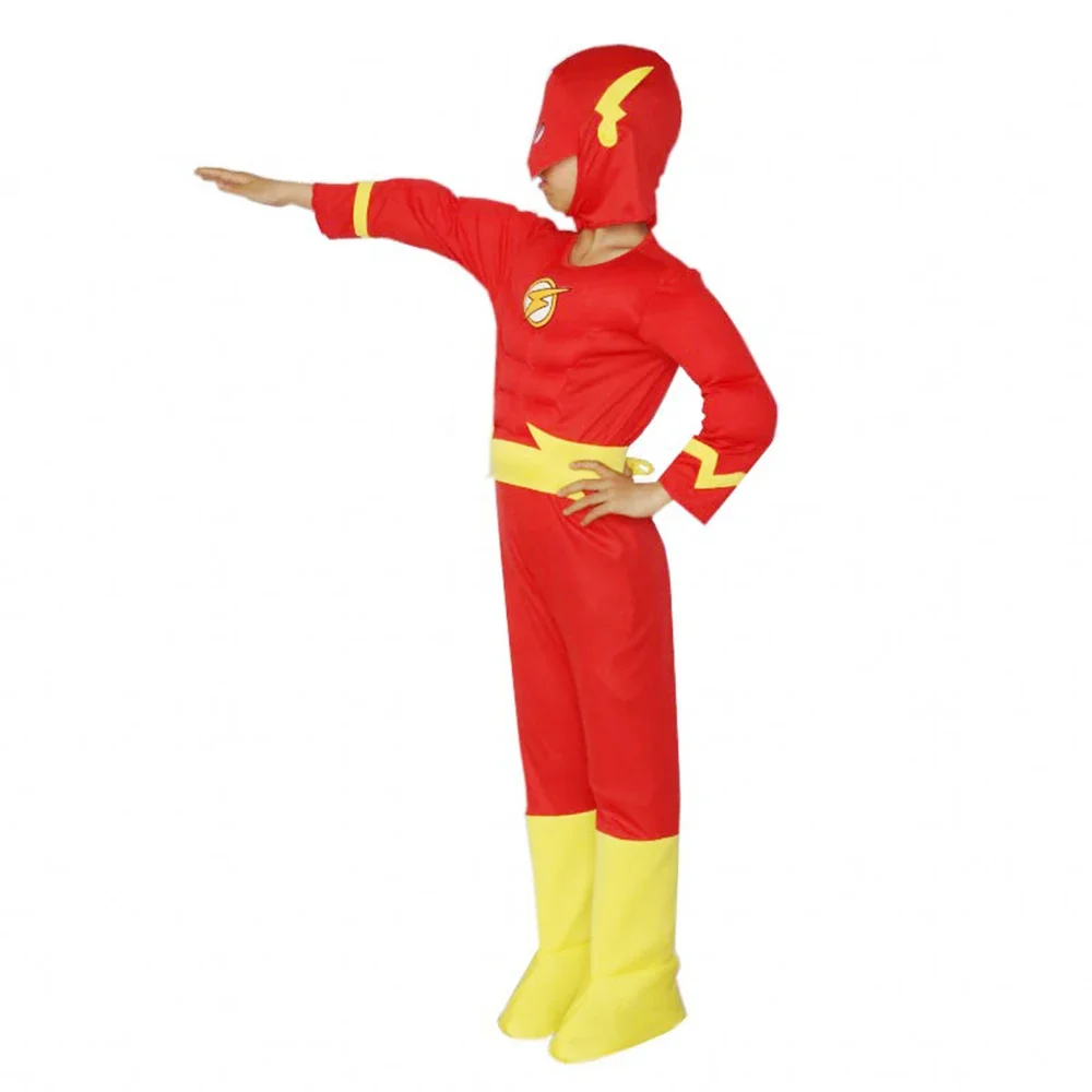 Super-herói Cosplay Costumes para crianças, músculo flash, vestido extravagante, Fantasia, Carnaval, Festa, Halloween