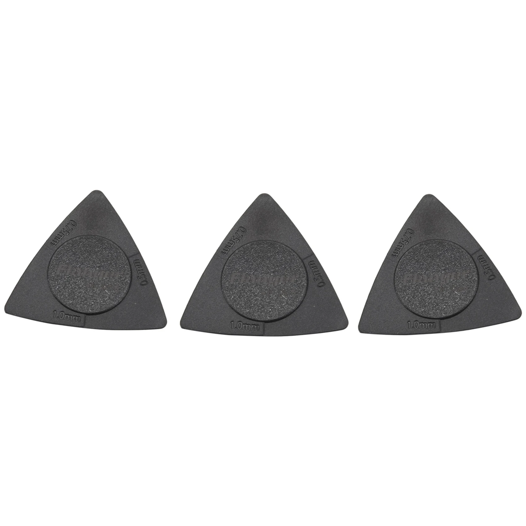 Guitar Picks 10pcs Triangle-Guitar picks 1.0 0.75 0.5 mm Thickness in PC + ABS Material Antislip Style Picks Black
