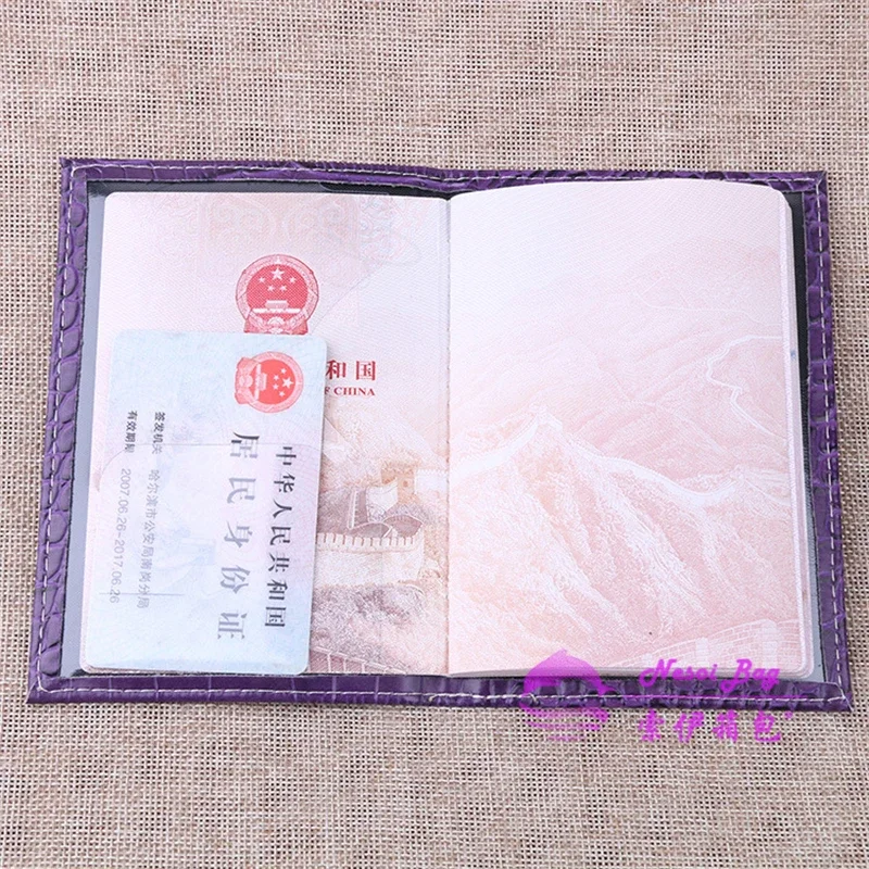 Couverture de Passeport en Cuir PU, Motif Crocodile, Étui de Paquet, Cartes de Crédit d'Identité, Porte-Passeport, Portefeuille, Sacs à Main, Accessoires de Voyage