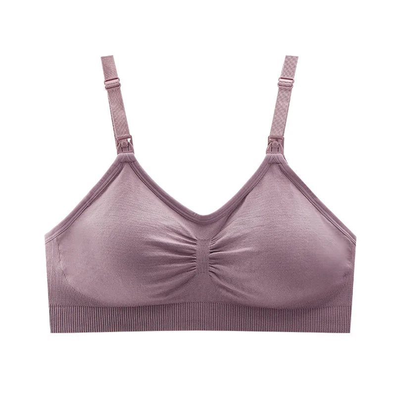 Women Maternity Bras Nursing Bras for Breastfeeding Seamless Pregnancy Sleep Bralette with Extra Extenders