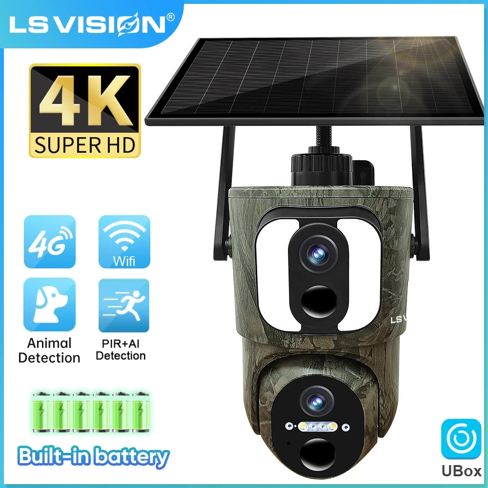 Game Camera Campark Dual Len Cellular 4G LTE Hunting Cam Solar