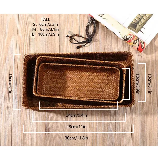 Fűszőtt Tárolódoboz Egyéb Tárolókosár Szőtt - Image 6