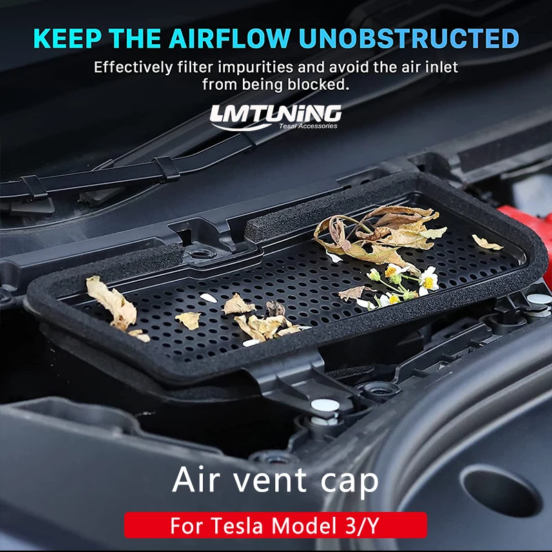 

Carwiner Compatible with 2021-2022 Model 3Y Air Intake Grille Protection Cover ABS Plastic Air Flow Vent Intake Air Conditioning