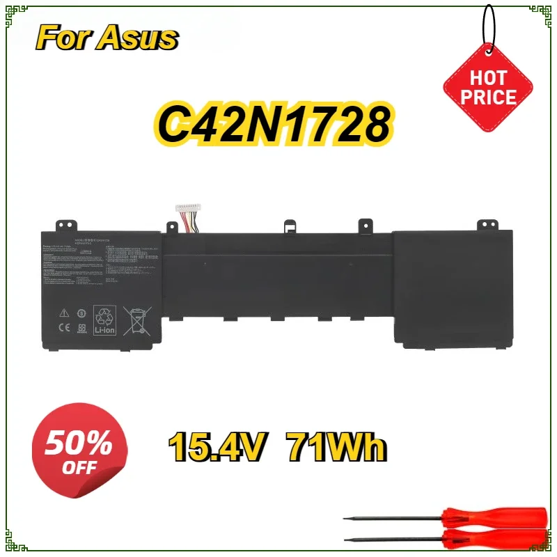C42N1728 Laptop Battery for Asus ZenBook Pro UX550GE-E2019T BN005R UX580GD-BN060T BN085T U5500 UX580GE UX550GD 4ICP5/41  71Wh