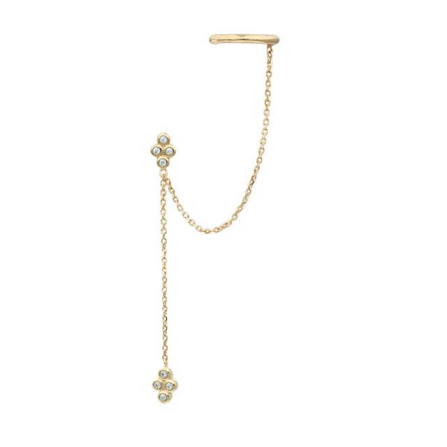87167-c376d9.jpg Boucles d'oreilles pendantes en acier inoxydable pour femmes, chaîne de couleur or, pendentif en zircone, Clip, accessoires bijoux de fête de vacances