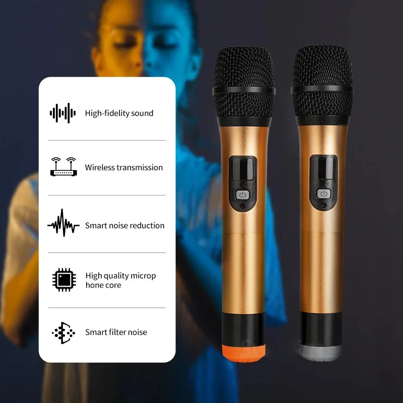 Home Karaoke Active Blue Tooth Speaker 120W Powerful with Duel Wireless Microphone Bluetooth HIFI Stereo Family Party Audio Set