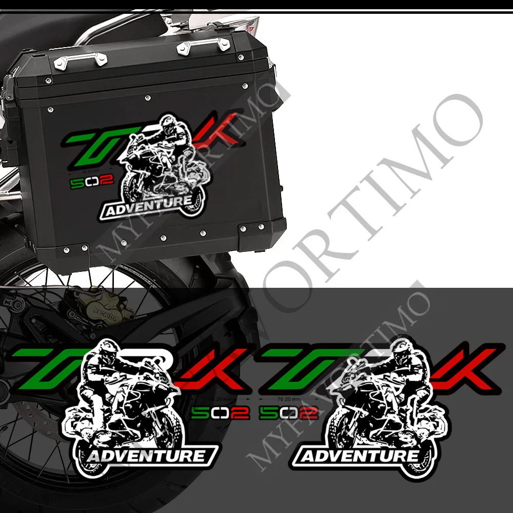 Baule Portapacchi Box Panniers Alluminio Adesivi Laterali Superiori Moto Decal Tank Pad Per Benelli Trk502 Trk 502 Adventure