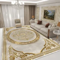 Nordic Light Luxury Gold Rugs for Living Room Large Area Home Sofa Table Area Carpet Customizable Bedroom Decor Anti-slip Mats 2