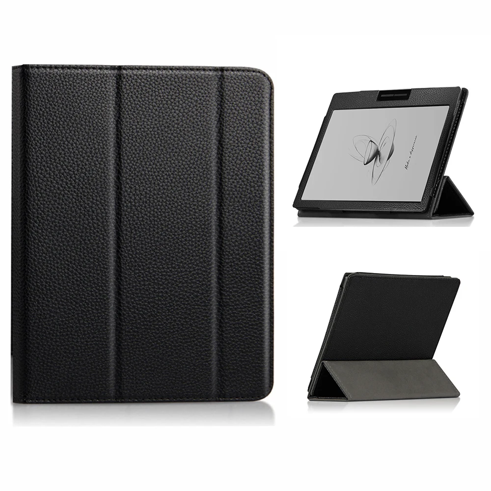 Premium PU Leather Protective E-Book Case with Handrest