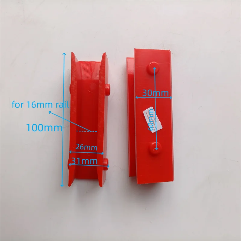 100*16 Elevator Counterweight Guide Shoe Sliding Insert L 100mm for DX3 L10 Lifts Spare Parts 16mm Rail Electronic Components