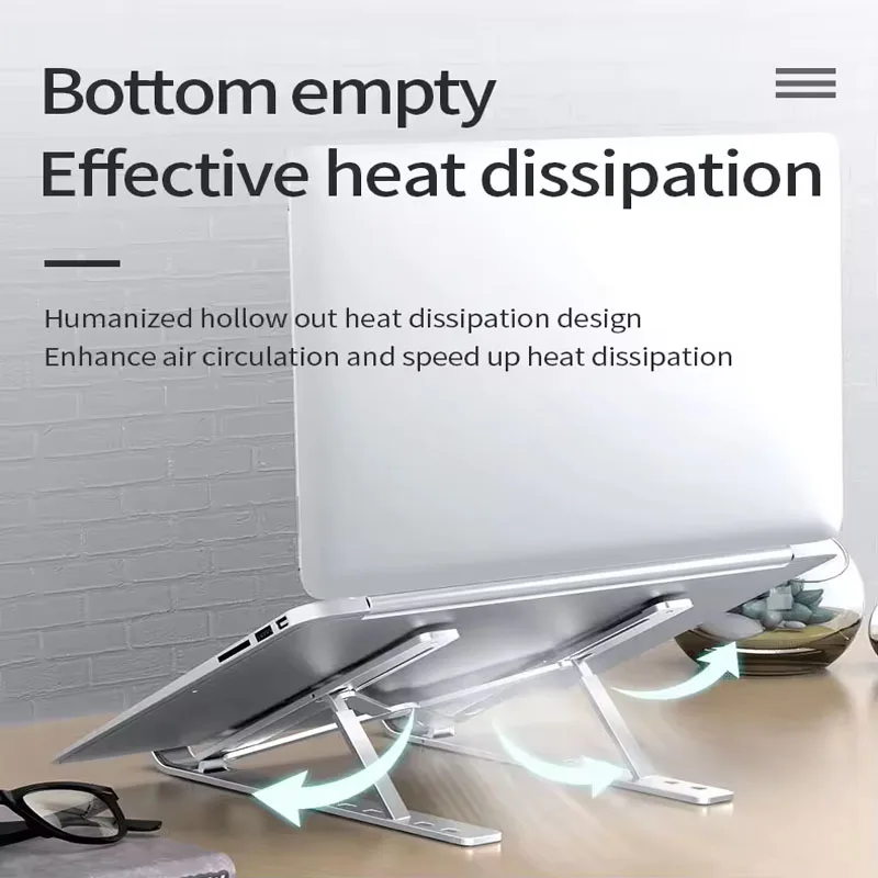 Laptop Stand 18" Aluminum Alloy Cooling Portable Folding Lifting Display Bracket Simple and Practical Laptop Support
