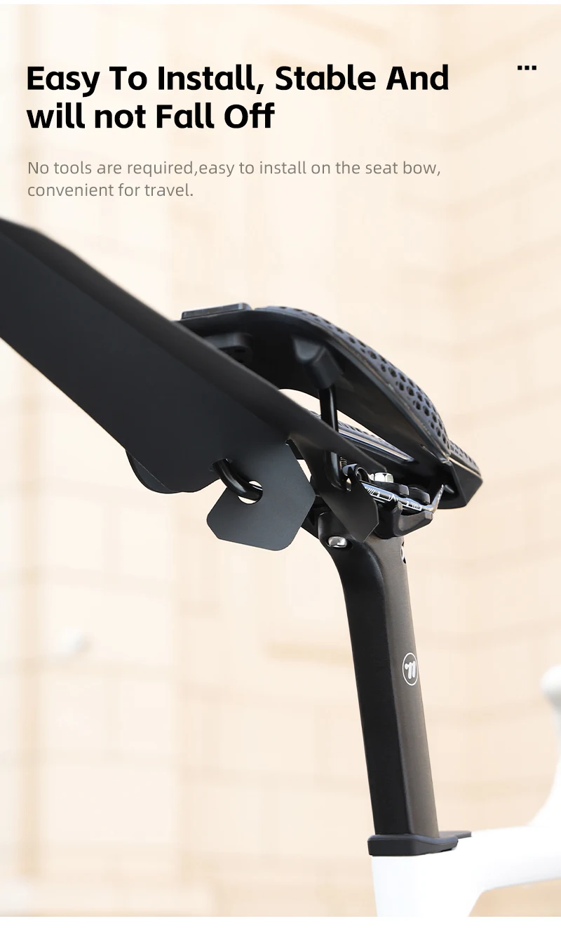 Description Picture 5 of itemWEST BIKING Ultralight Bicycle Fender Quick Removal MTB Road Bike Fender Rear Tire Universal Saddle Mudguard Cycling Accessories