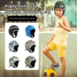 Kids Soccer Goalkeeper Soft Helmet Thick EVA Adjustable Head Protector Caps Outdoor Sports Helmet Accessories