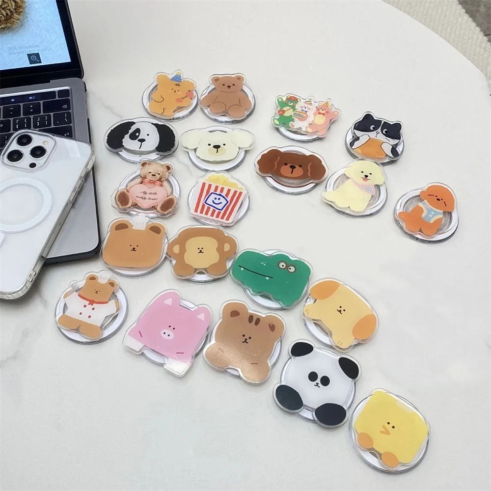 Coreano Cute Cat Puppy Supporto Magnetico Grip Tok Griptok Supporto Per Telefono Cartoon Supporto Per Iphone Per Pad Magsafe Smart Tok