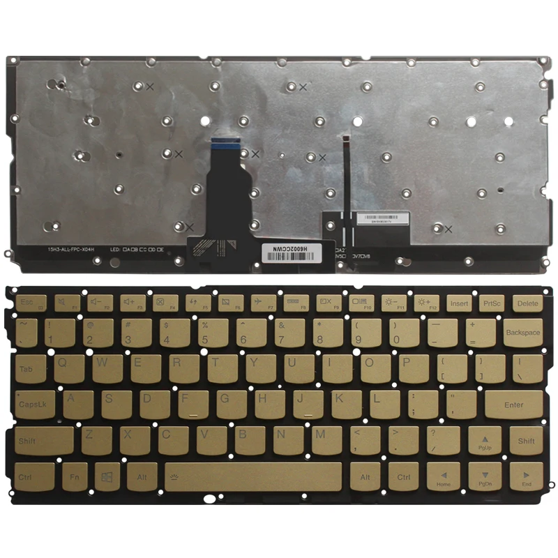 

New US keyboard for Lenovo IdeaPad Yoga 900S yoga 900s-12ISK laptop English Keyboard backlit gold no frame