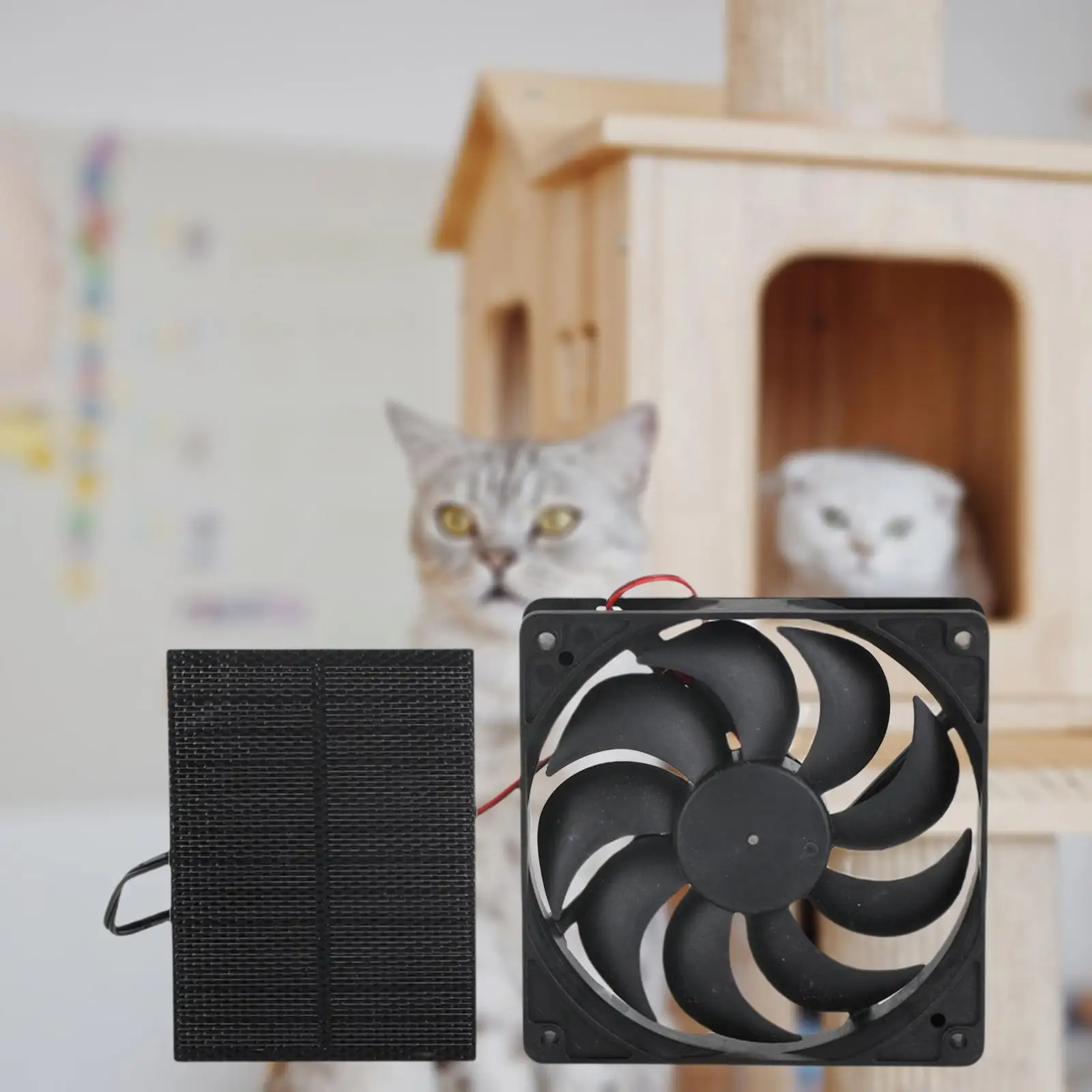 3W Solar Exhaust Fan Air Extractor 6 Inch Mini Ventilator Solar Panel Powered Fan for Dog Chicken House Greenhouse RV