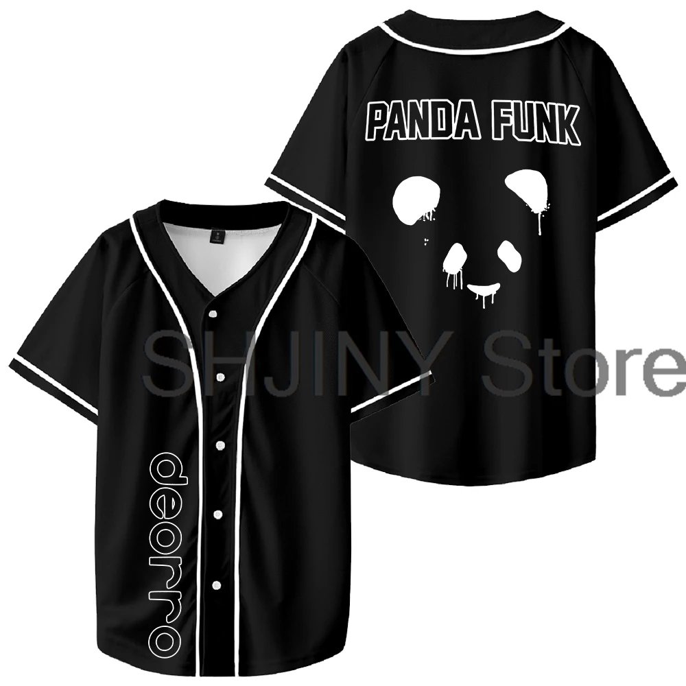 Бейсбольная куртка Deorro Merch Panda Funk Джерси для фестивалей EDM 2024, футболки с коротким рукавом, футболки для женщин и мужчин, уличная одежда, топы
