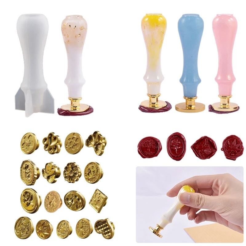

24-cavity Silicone Mat Stamp Wax Envelope Seal Mold DIY Seal Handle Mold Dropship