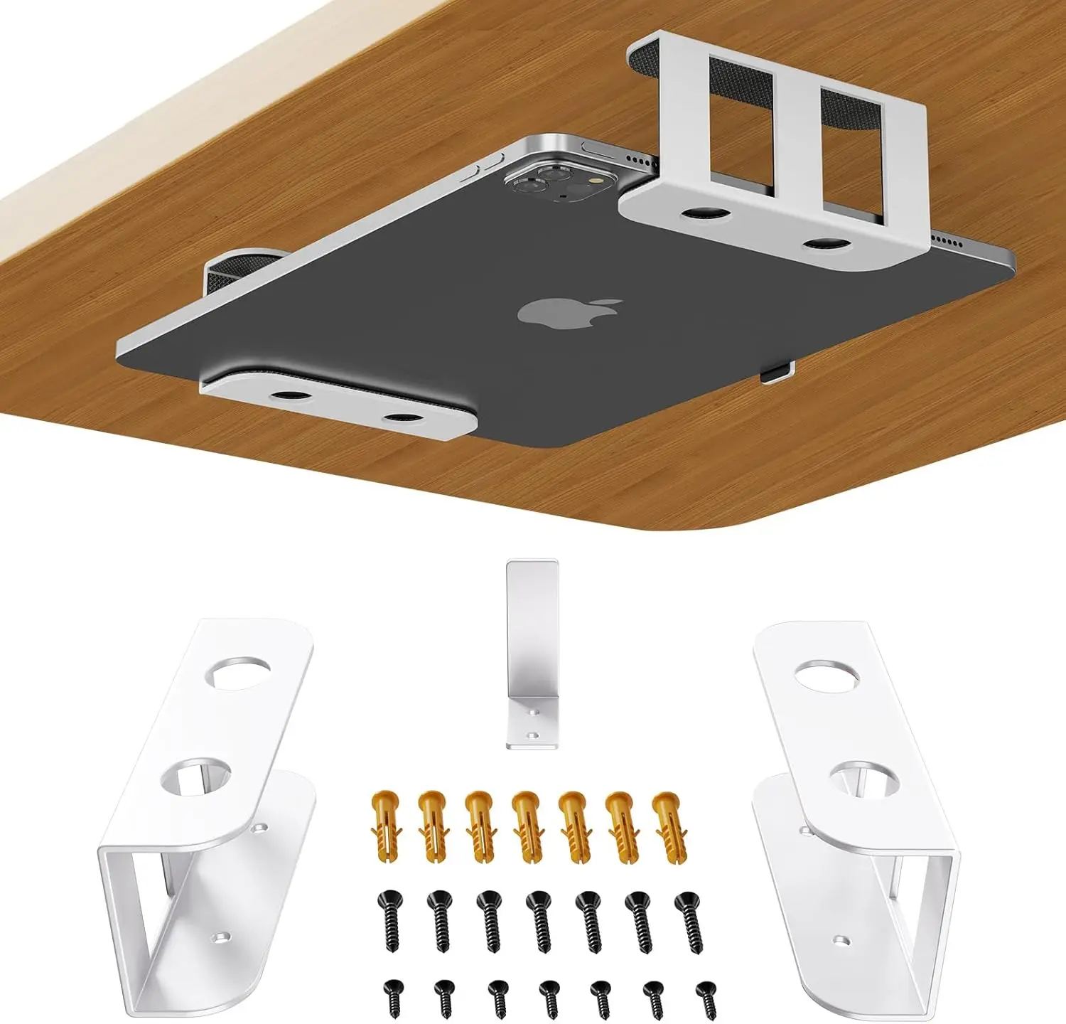 Under Desk Laptop Mount, Metal Under Desk Shelf Holder for thumbnail 1