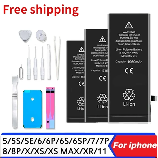 Original 0 Cycle Replacement Bateria for IPhone 6 6S 7 8 Plus X XR XS Max  11 12 MINI 13 14 Pro Max Mobile Phone Battery - AliExpress