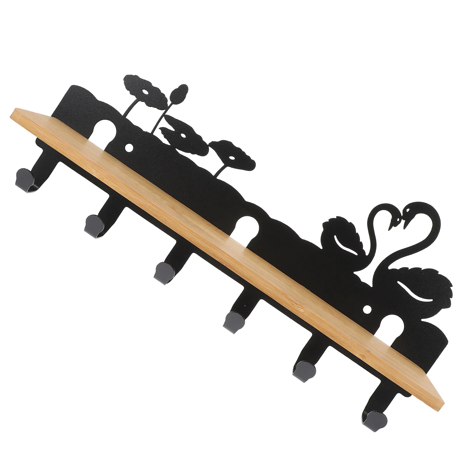 

Hook Rack Farmhouse Key Holder Wall Mount Shelf Hooks Holders Hanger Decorative Bathroom Decorations