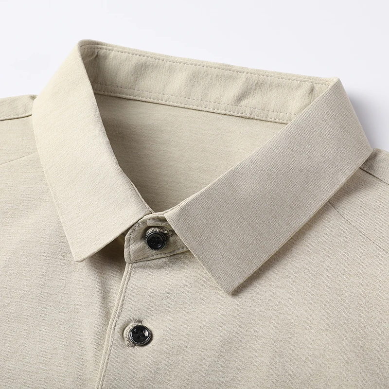 Herren-Kurzarm-Poloshirt mit gesticktem Logo, weichem, atmungsaktivem Stoff, lässiges Business-Oberteil für den täglichen Gebrauch. – Detail 21