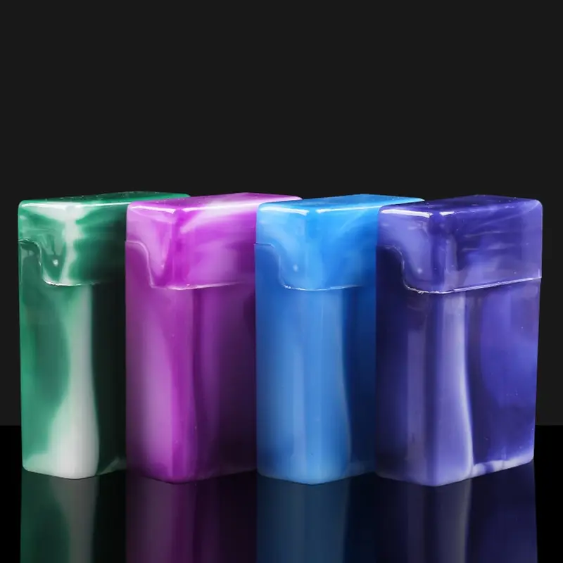 Cigarette Case Multifunctional Plastic Men Flip Lid Lighter Storage Box