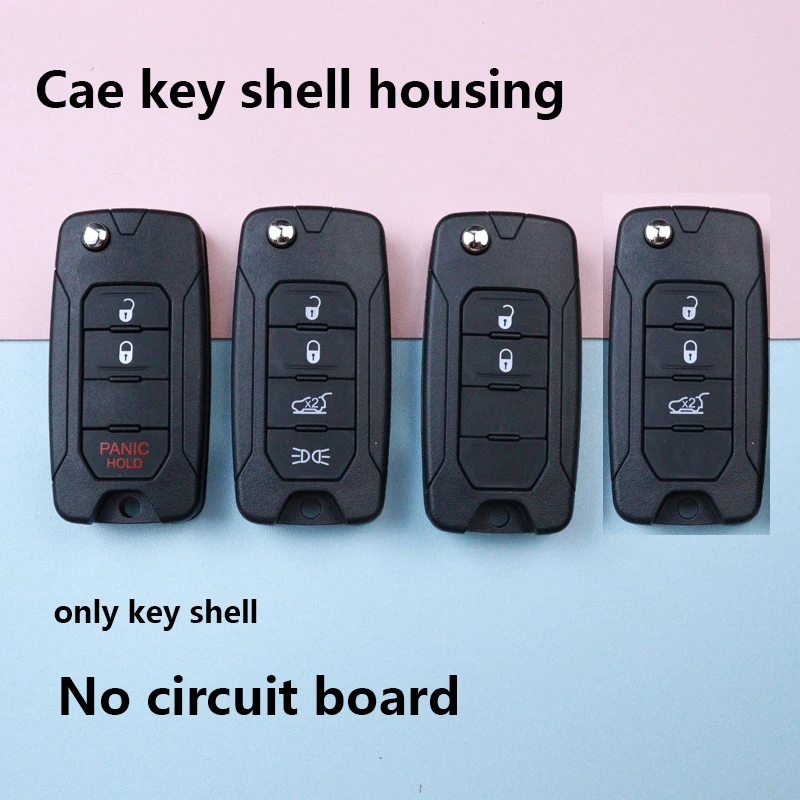 2 3 4 ปุ่มกุญแจรถ Key Case SHELL สําหรับ JEEP RENEGADE เข็มทิศ Patriot Liberty Wrangler RENEGADE 2015 2016 2017 2018