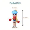 7cm Wooden Whistling Toy Musical Instrument Cartoon Pirate Style Wood Whistle Kids Music Educational Toys for Children Gifts 6