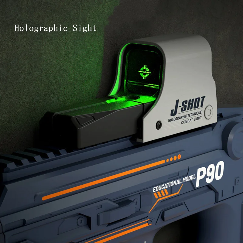 Automatic Toy Submachine Gun (P90) Electric EVA Soft Flyer Launcher High Speed Continuous Foam Blaster 2