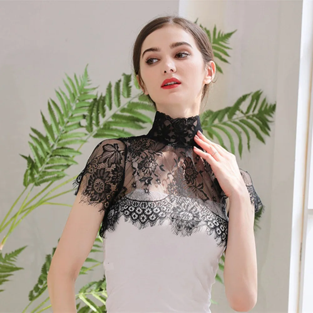 Polyester Yarn Lace Detachable Collar Shawl for Women